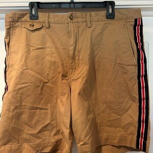POLO Ralph Lauren Khaki Shorts with RD/NVY Side Stripe